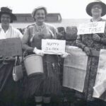Field Day - no date. L-R Irene Topham, Moira Cooke, Jean Burgess?