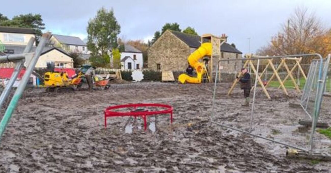 Nether Kellet playground under construction