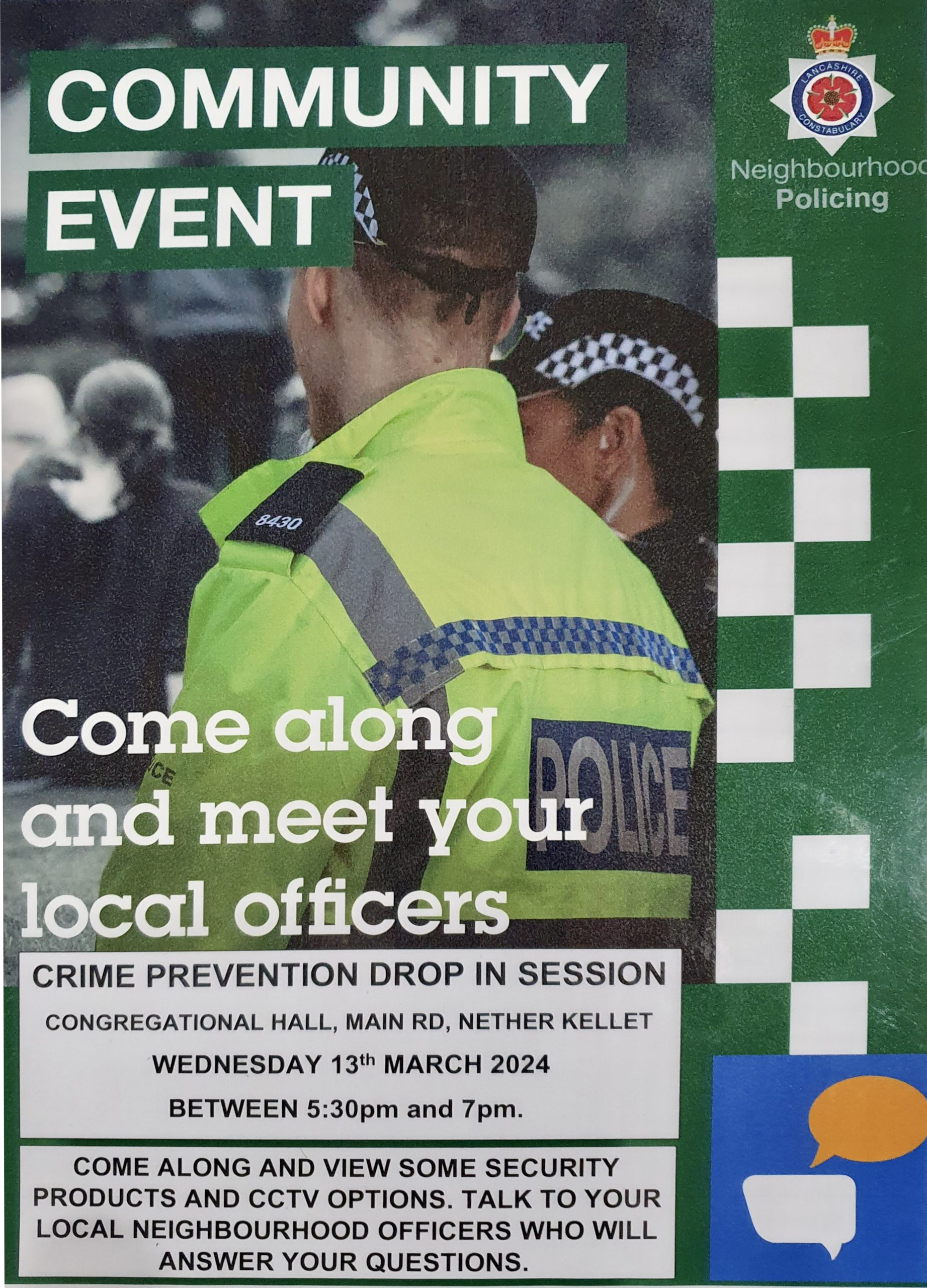 Community police crime prevention event